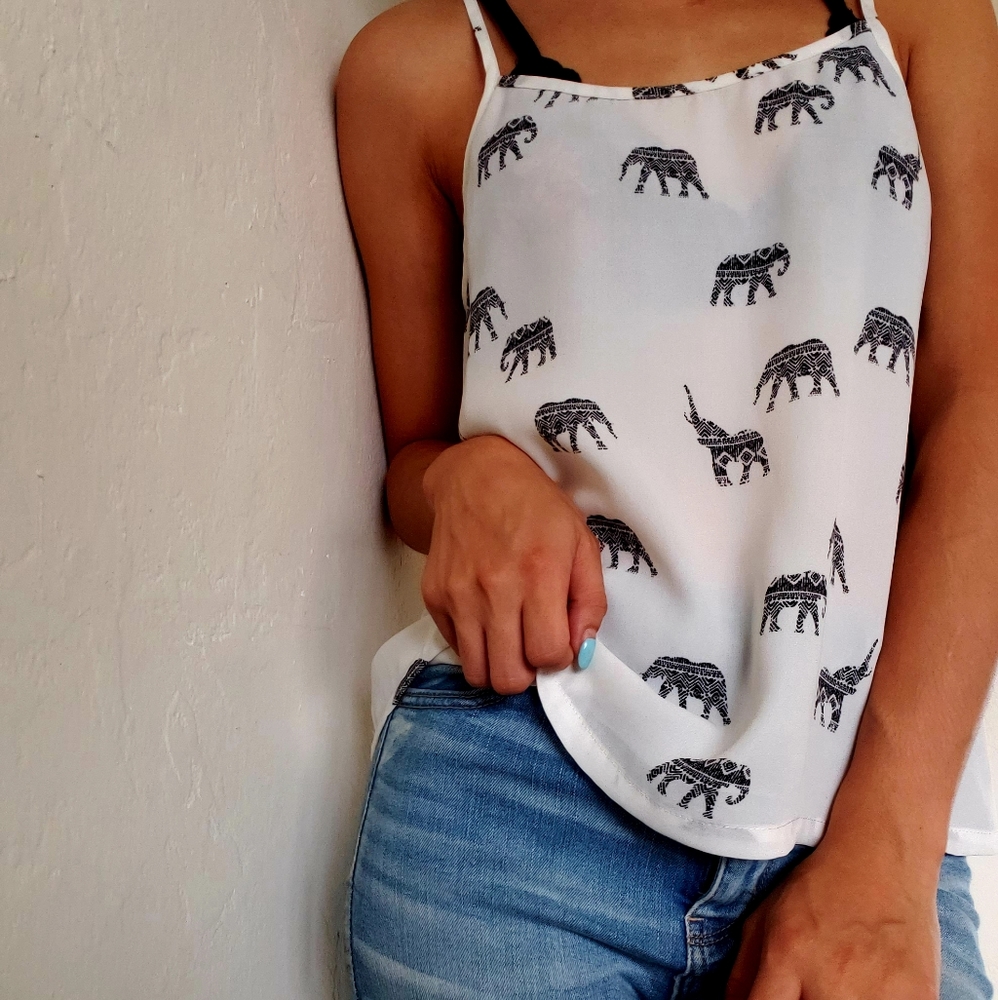 LA Hearts TANK with ELEPHANT design